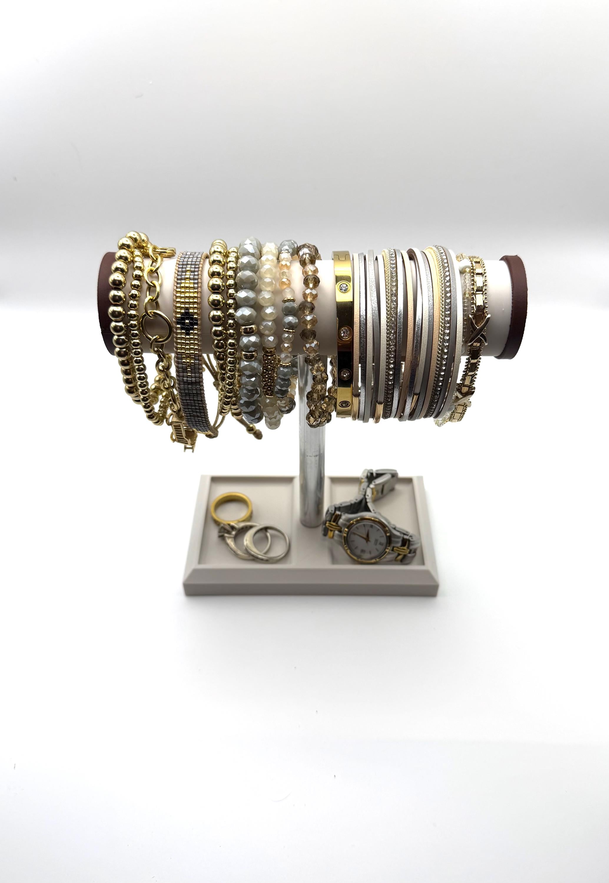 Modern Bracelet Holder with Ring and Watch Tray